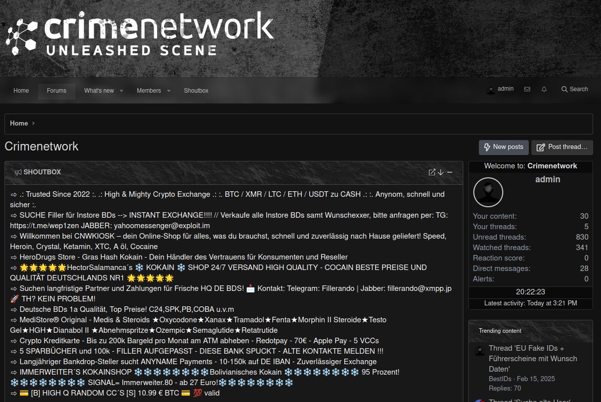 Crimenetwork Neue Domain Sicherheit